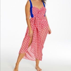 New Plus Size Red & Blue Swim Set Size 24